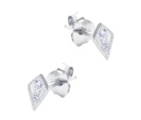 Beautiful Crystal Silver Stud Earring STS-6207